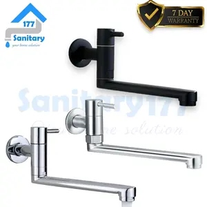 Variasi Kran Bebek stainless 304 KB7-keran cuci piring wastafel tembok cuci tangan sink dapur wudhu 1/2inci hitam