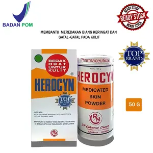 Herocyn Bedak Kulit Kaleng  Meredakan Gejala Gatal dan Biang Keringat 50g - COD