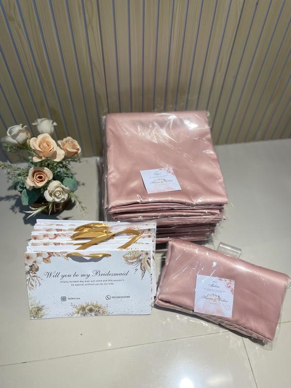 Paket Bridesmaid Satin Velvet + Paperbag TERMURAH 3