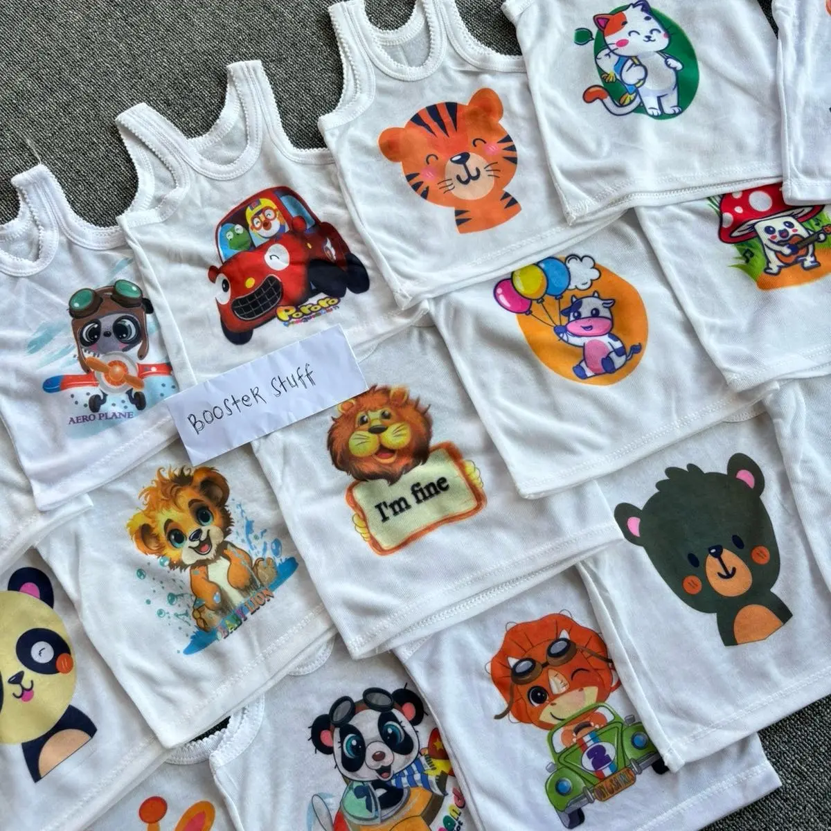 6 PCS Kaos Dalam Anak Motif / Kaos Dalam Anak Laki-laki & Perempuan Fashion