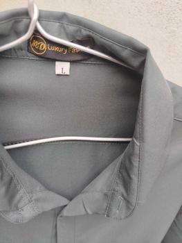 Product Review of Sơ Mi Lụa Màu Trơn Tay dài chất liệu lụa mềm mịn phom body Áo Menswear Trắng from V**h R** 2