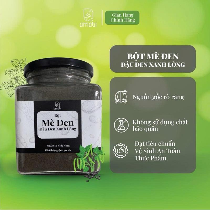 Bột mè đen đậu đen xanh lòng amabi – thanh lọc cơ thể đẹp da đen tóc hỗ trợ tiêu hóa tốt cho tim mạch