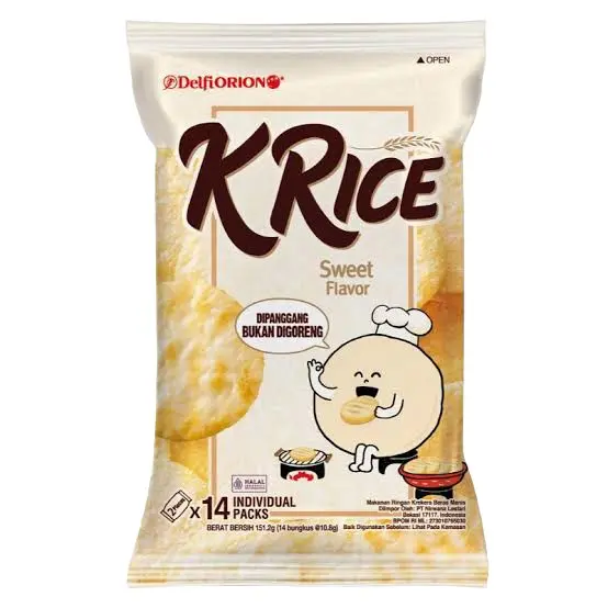 Delfi Orion KRice seaweed flavor 111g Camilan rumput laut food Nori Pedas Spicy
