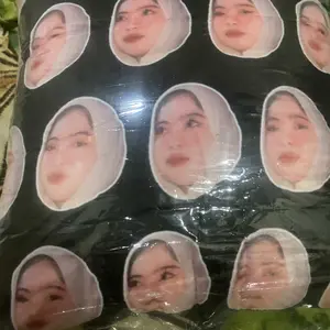 Bizzarpillow Bantal Custom Foto 40x40cm Face Pattern Free Edit – Hadiah Unik BZ417