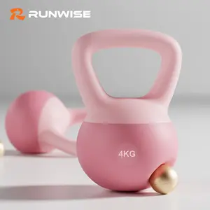 RUNWISE Kettlebell Silikon Anti Goyang - Soft Kettlebell 2KG 4KG 6KG Aman Silent untuk Pemula Wanita Lapisan Kulit Lembut | 3 berat, untuk semua level dari pemula hingga ahli!
