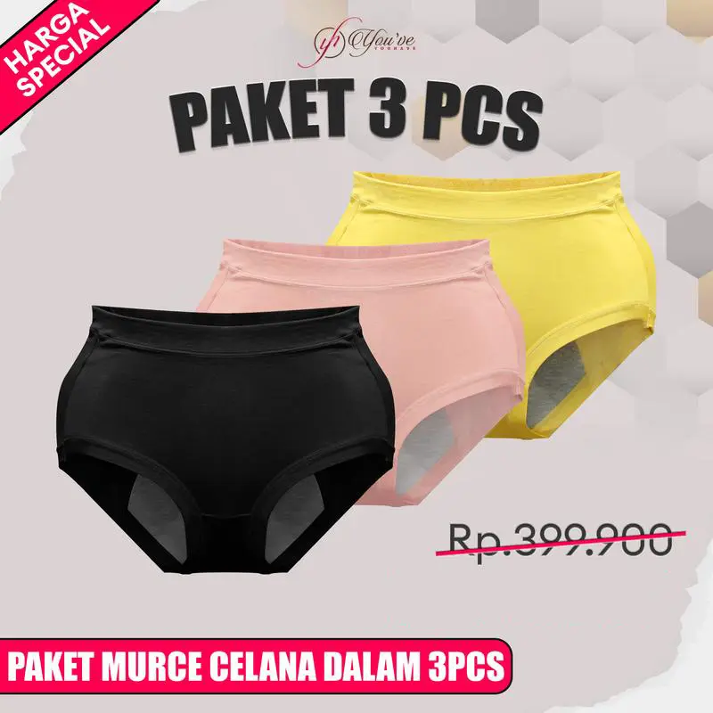 YOUHAVE PAKET 3 PCS CELANA DALAM WANITA CD WANITA PANTY PAKAIAN DALAM WANITA CD 300042 | UPLUS 0