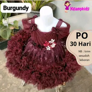 Gaun Anak Perempuan Keanokids Model cantik untuk Ulang Tahun atau Pesta - Gratis Aksesoris Rambut - Bayi