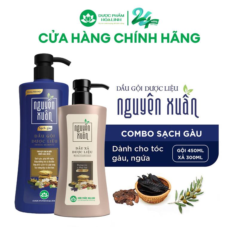 Bộ Dầu gội 470g và Dầu xả 300ml Nguyên Xuân sạch gàu - Dành cho tóc gàu, ngứa