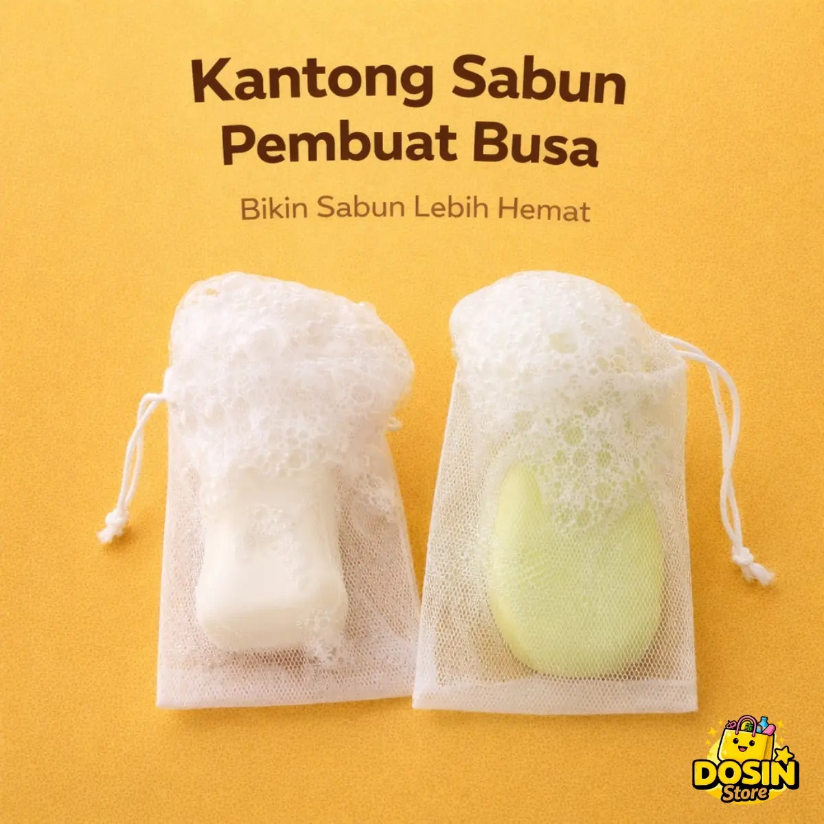 Kantong Sabun Bening Pembuat Busa | Praktis & Hemat