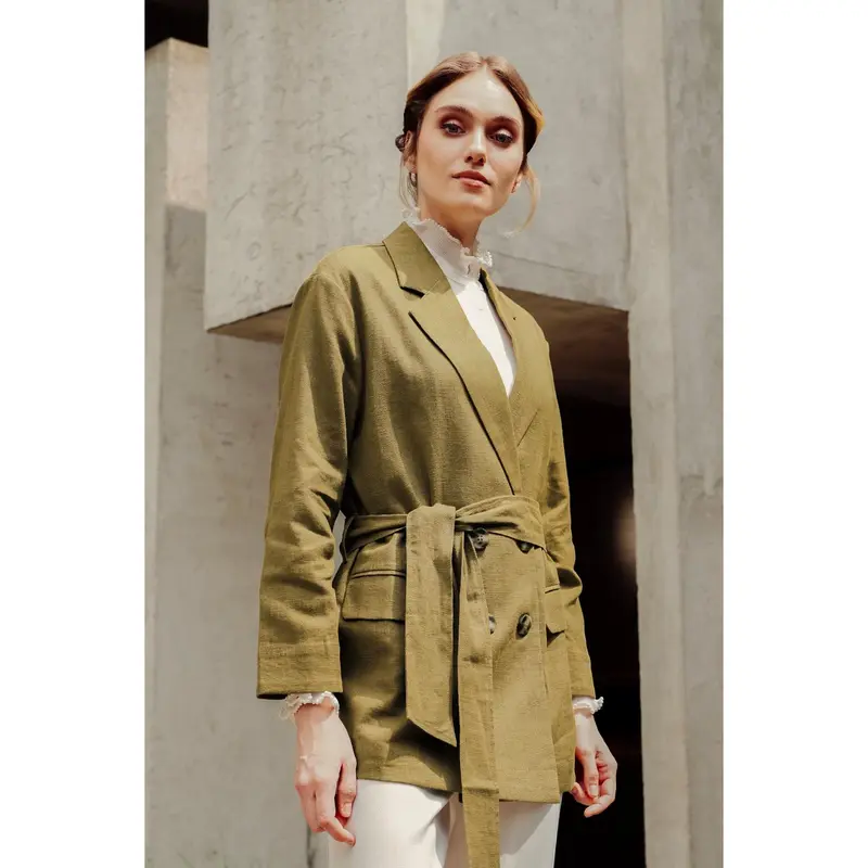 Benang Jarum - Cleo Blazer - Olive 1