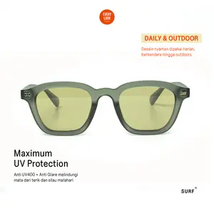 Sunglasses SURF | Everylook Eyewear Kacamata Gaya Matte Green Doff Anti UV400 Protection