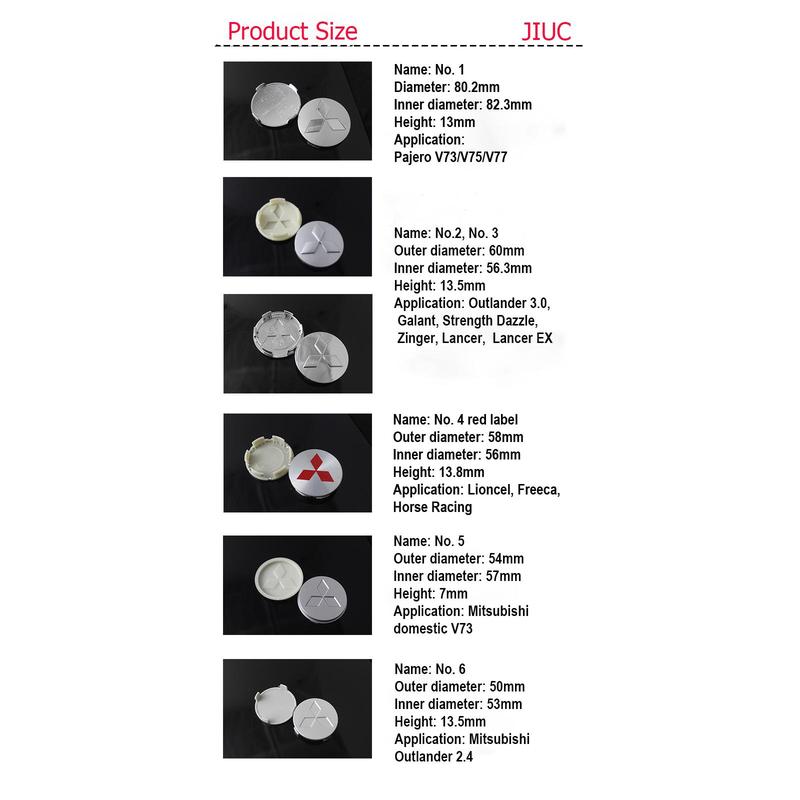 Mũ Trục Trung Tâm, 4 Cái, 54Mm, Cho Mitsubishi Nội Địa V73 / Jolie Mũ Trục Bánh Xe 3