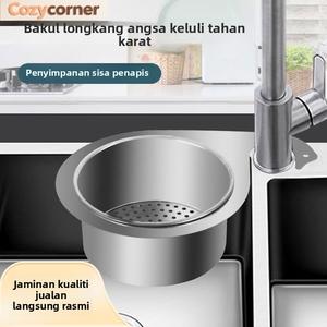 Bakul Longkang Sinki Dapur, Reka Bentuk Angsa, untuk Menyaring Sisa, Diperbuat daripada Keluli Tahan Karat, Rak Longkang Gantung Dapur Rumah