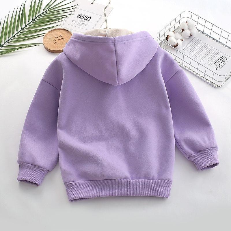 Product Introduction of Jaket Bertudung Hoodie Kanak-kanak, dengan Corak Kartun, Kot Berpad Bulu, Hoodie Bersulam, untuk Kanak-kanak Perempuan, Baju Zip Berbaldu Satu Lapisan, Sesuai untuk Musim Luruh dan Musim Sejuk Bayi, Atasan Hangat Tebal 10