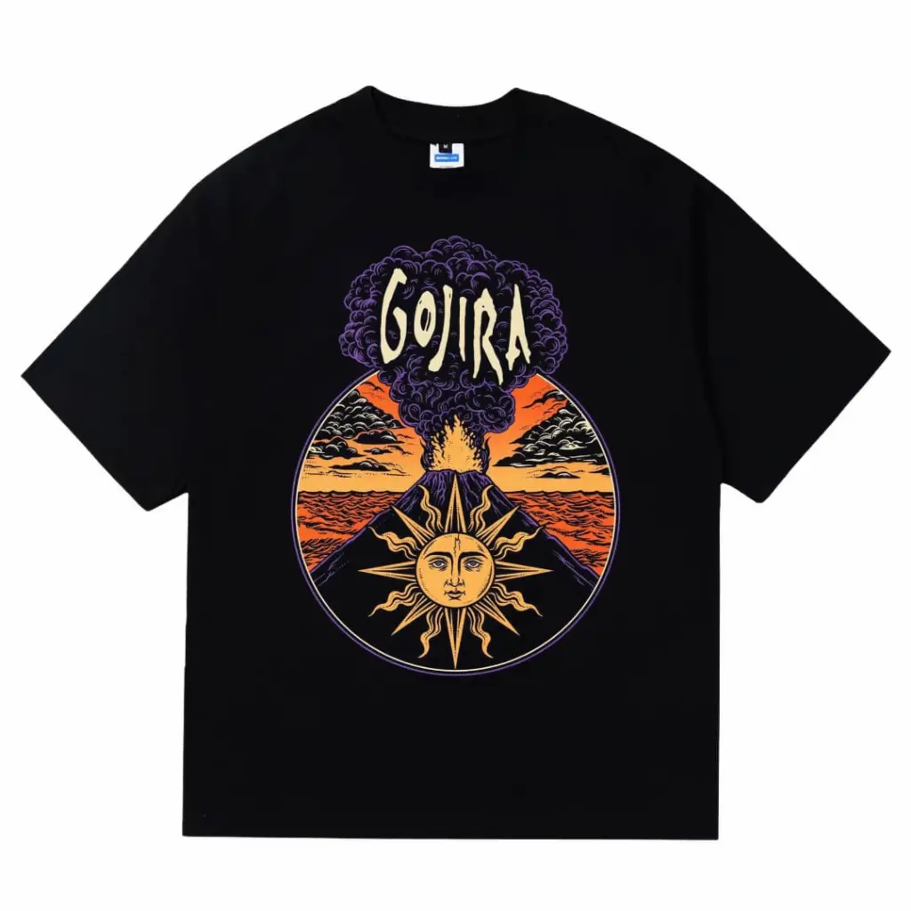 KTR ShoopTshirt Vintage GOJIRA ASAP lengan pendek Hitam KAOS DISTRO UNISEX Combed Digital Panjang Sablon