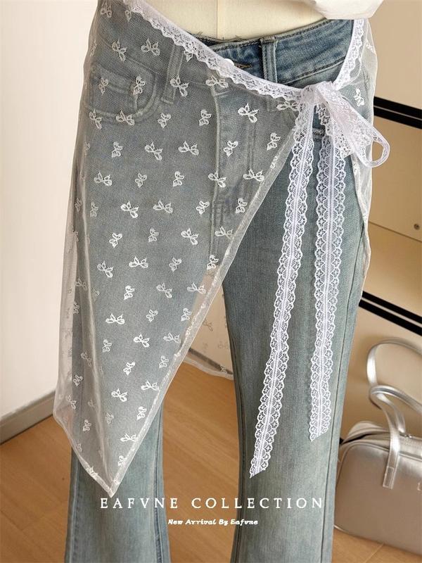 Product Introduction of Featuring A Niche Design with Lace Up, Instagram Blogger's Personalized Lace Layering, Layering, and Layered Gauze Skirt Paired with An Apron Skir 10