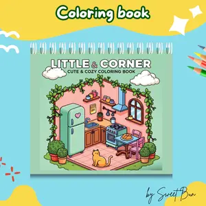 Buku Mewarnai Anak Remaja Dewasa - Little Corner Coloring Book