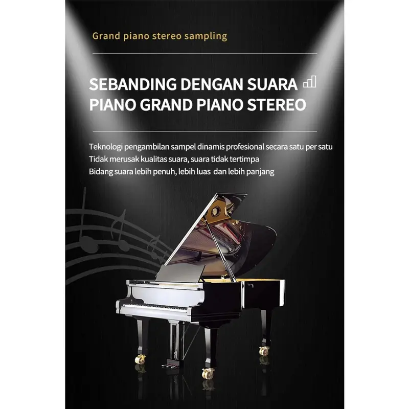 Keyboard elektronik digital, keyboard elektronik 88 tombol,  khusus pengajaran pemula, keyboard dinamik, koneksi Bluetooth 6