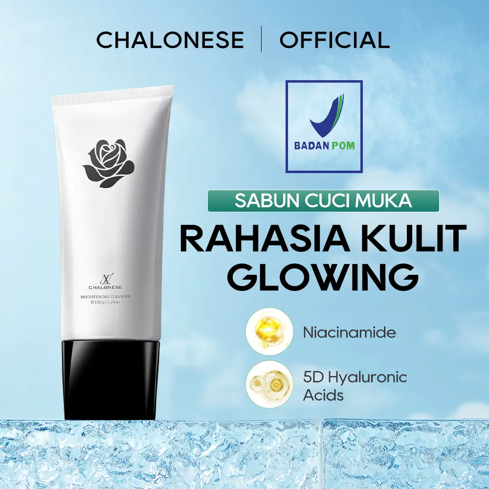 CHALONESE FACIAL WASH CLEAN AND WHITENING SOFTEN SKIN AND LIGHTEN SPOTS Wajah Cleansing (FREE MASKER MATA)