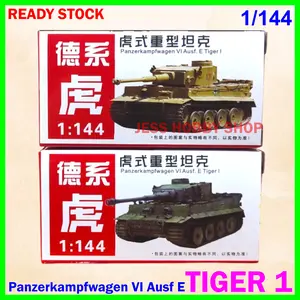 Miniatur 1/144 Tank Panzer VI Ausf E Tiger 1 German WW2 Tank Panzerkampfwagen VI Jerman 4D Model Kit Mini Militer