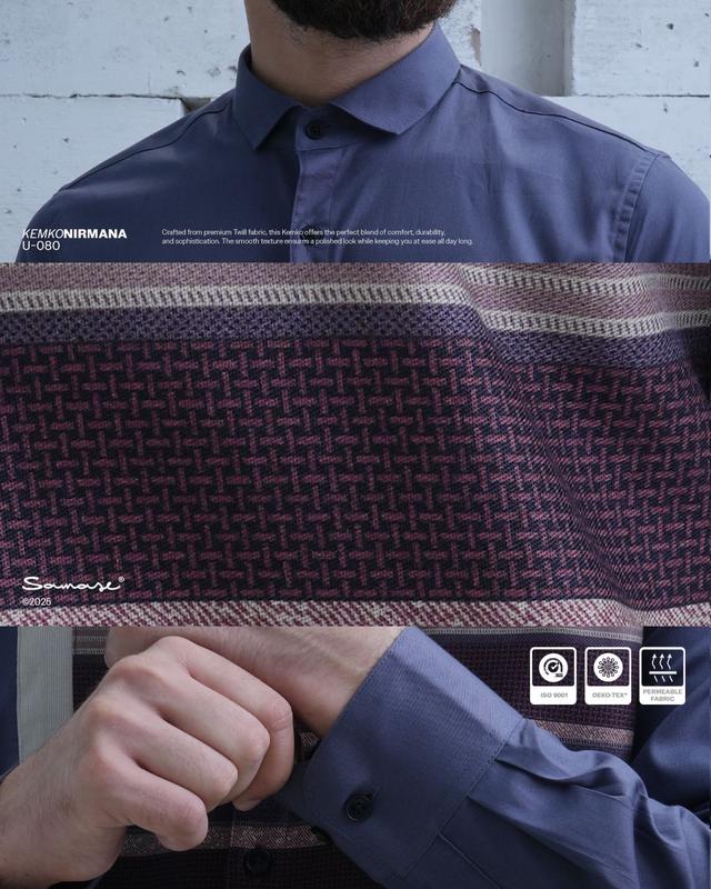 SAMASE KEMKO Kemeja Koko Nirmana Lengan Panjang 01U080 Twill x Corduroy x Special Fabric 4