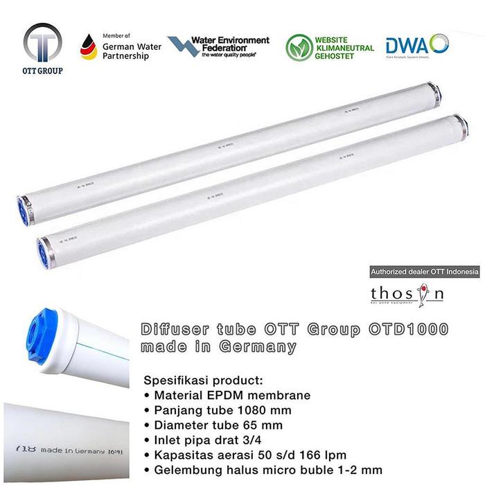 Ott Diffusers Jual Diffusertube diffuser tube OTT Germany OTD1000 unitube membran ...