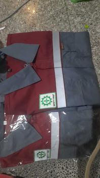Product Review of COD I ATASAN Baju  WEARPACK SAFETY MODEL STANDAR LENGAN PENDEK KOMBINASI ABU MAROON Kerja from B**A D**R W**N 1