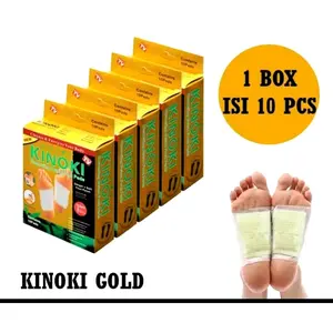 [BPOM] KINOKI GOLD Foot And Hand Detox Pads - Mengeluarkan Racun dan Meningkatkan Sirkulasi - Salt, Patch