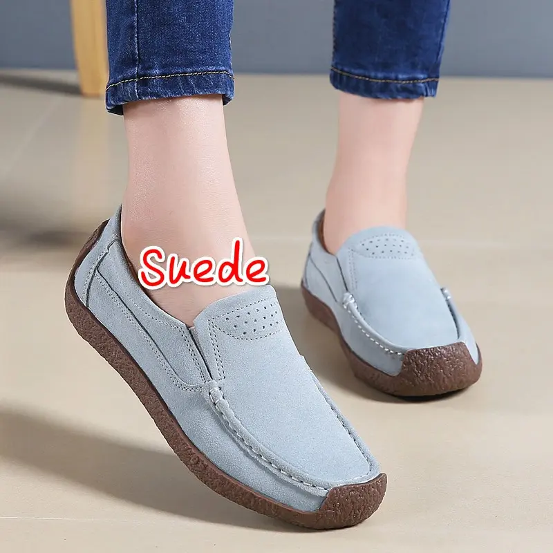 Karen Shop-Giày Lười Da Bò Cho Nữ, Giày Công Sở Đế Bằng, Cỡ 41 / 42, Kasut Sarung Wanita Murah Kasut Kerja Perempuan, Hàng Sẵn Sàng, Gửi 24h Nhung