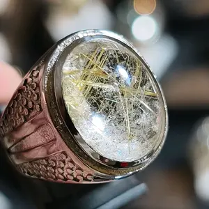 BATU KECUBUNG RAMBUT EMAS ring size 8