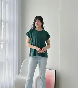 VIN - Kaos Wanita Cotton Combed Yucca Baju Atasan Fit Body Top Tee Basic Premium Oversize