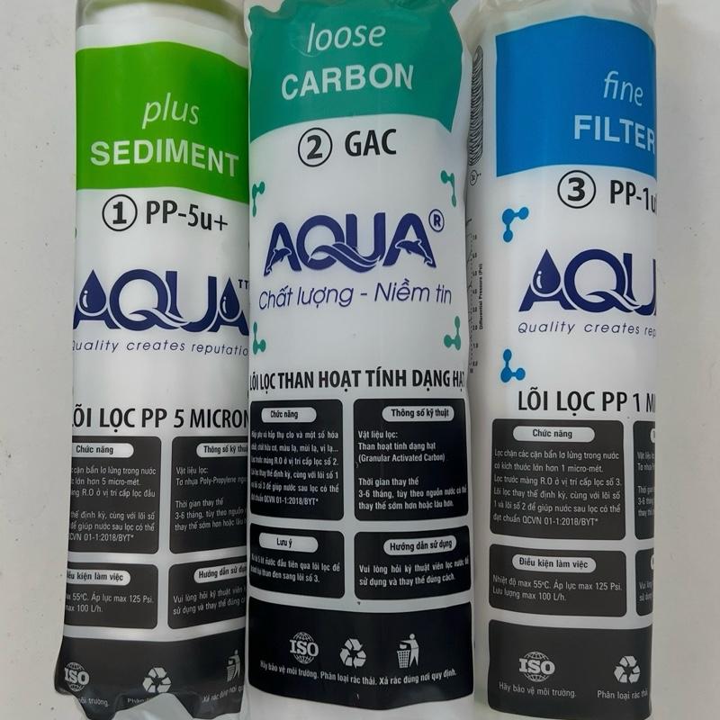 Lõi lọc nước AQUA - Bộ lõi lọc thô 1 2 3