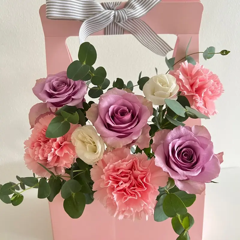 Mother day PO purple rose pink carnation
