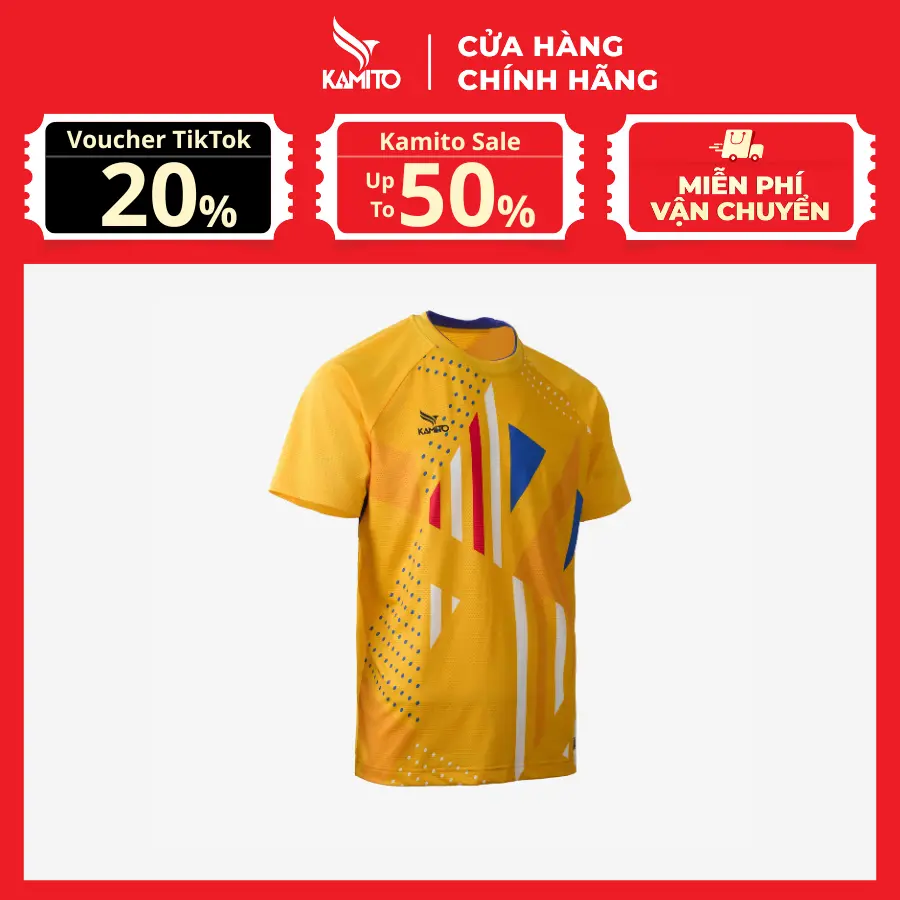 Áo đấu đội tuyển cầu lông Kamito Hà Nội nam, chất liệu vải L6 cao cấp, thoáng khí và hút ẩm tốt  Sport có thể mặc Chạy Bộ,..