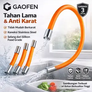 Live-Selang Perpanjangan Keran Universal 1/2” Fleksibel Anti Percikan Anti Bocor Bisa Dibentuk