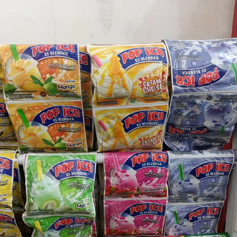 (cod) pop Ice Renceng 50 pcs mix rasa 5renceng Drink Gula || Minuman Serbuk Berbagai Rasa Bubuk 3