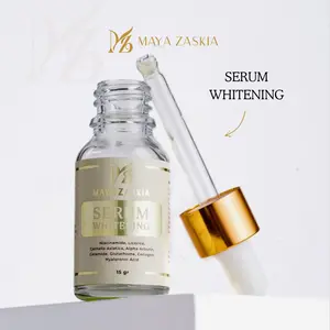 MAYA ZASKIA Serum Whitening 15gr -Produk Perawatan Wajah dengan Bahan Niacinamide, Licorice, Centella Asiatica, Alpha Arbutin, Cera Beeswax, Hyaluronic Acid