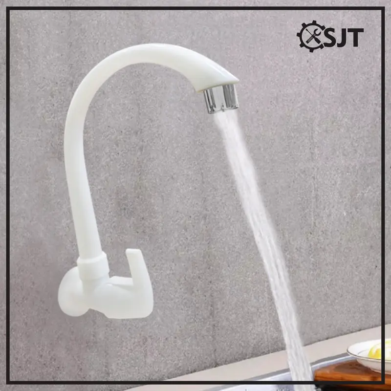 SJT - Kran Angsa Model Engkol PVC / Kran Air Cuci Piring Plastik Model Angsa Keran Ungu Wastafel Tanpa Garansi 1