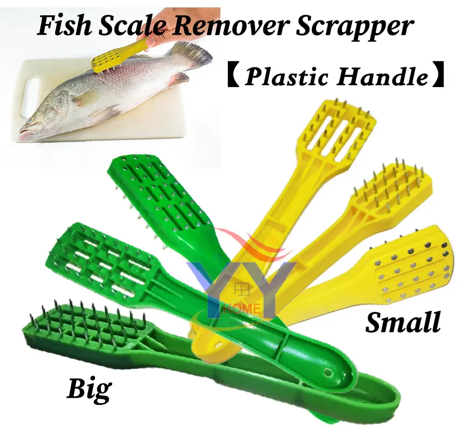 Fish Scale Scraper/Plastic Handle Fish Scale Remover Scrapper/Handheld Plastic Remove Fish Scaler/Fish Scale Remover/Fish Grater/ Alat Pengupas/Pengikis Ikan/Alat Buang Sisik Ikan