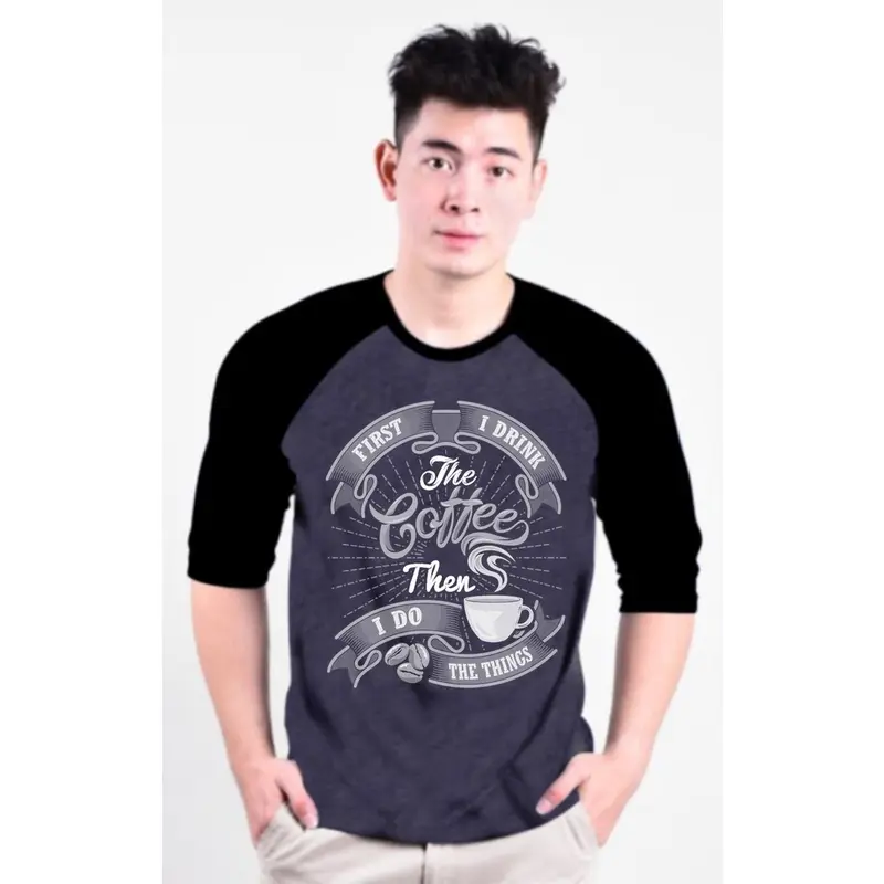 KAOS RAGLAN PRIA SABLO DRINK 3/4 M81\ KAOS RAGLAN PRIA LENGAN 3\4  ATASAN PRIA / KAOS MURAH / KAOS DISTRO / KAOS SIMPLE / T-SHIRT PRIA 0