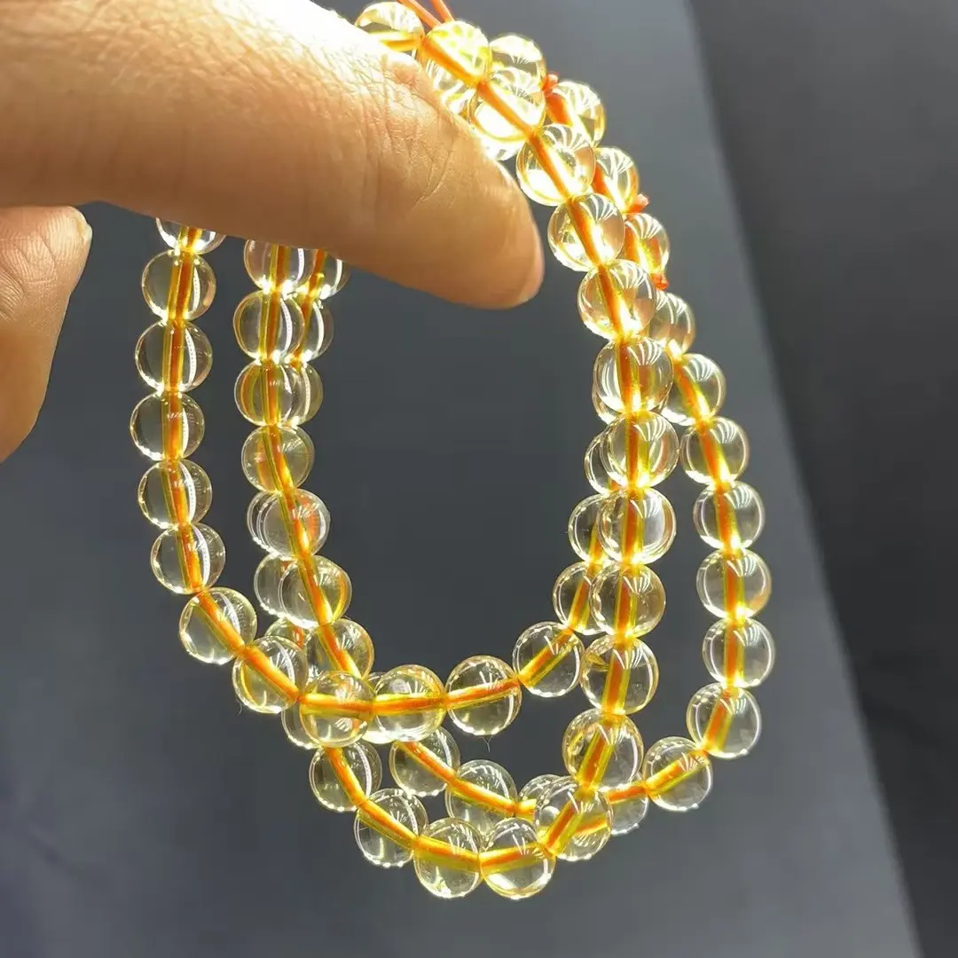 Citrine multi-hoop bracelet