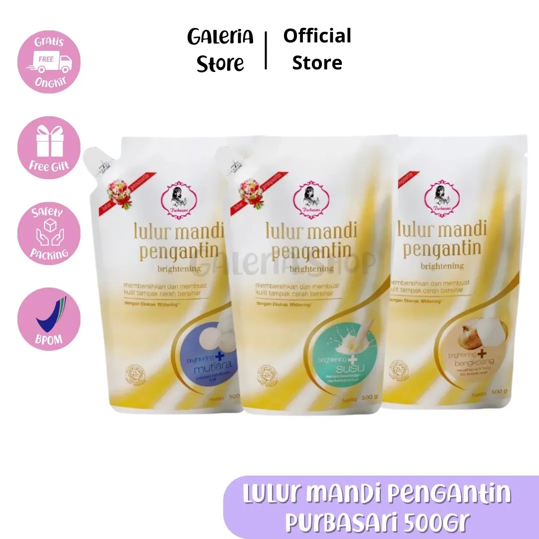 (READY STOK) PURBASARI LULUR MANDI PENGANTIN 500GR | LULUR MANDI MENCERAHKAN