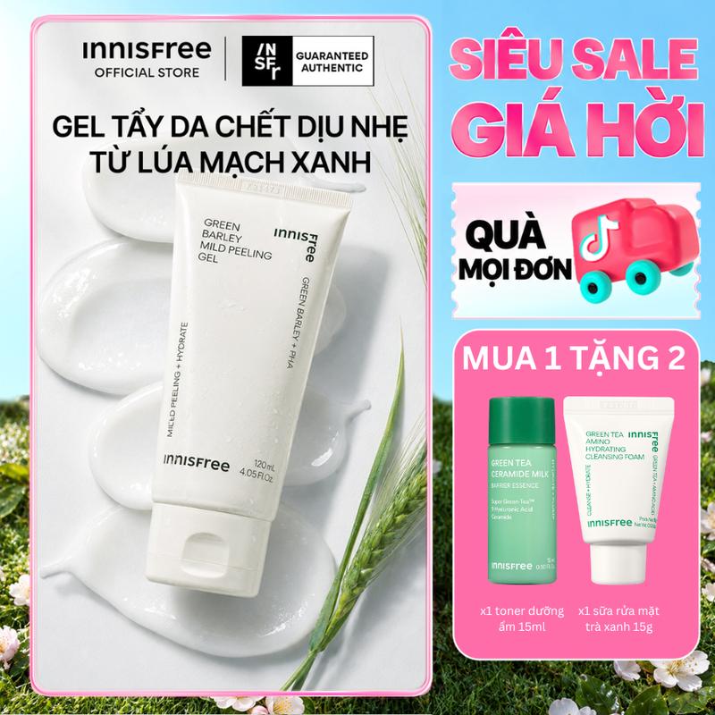 Gel tẩy tế bào da chết INNISFREE Green Barley Gommage Gel 120mL