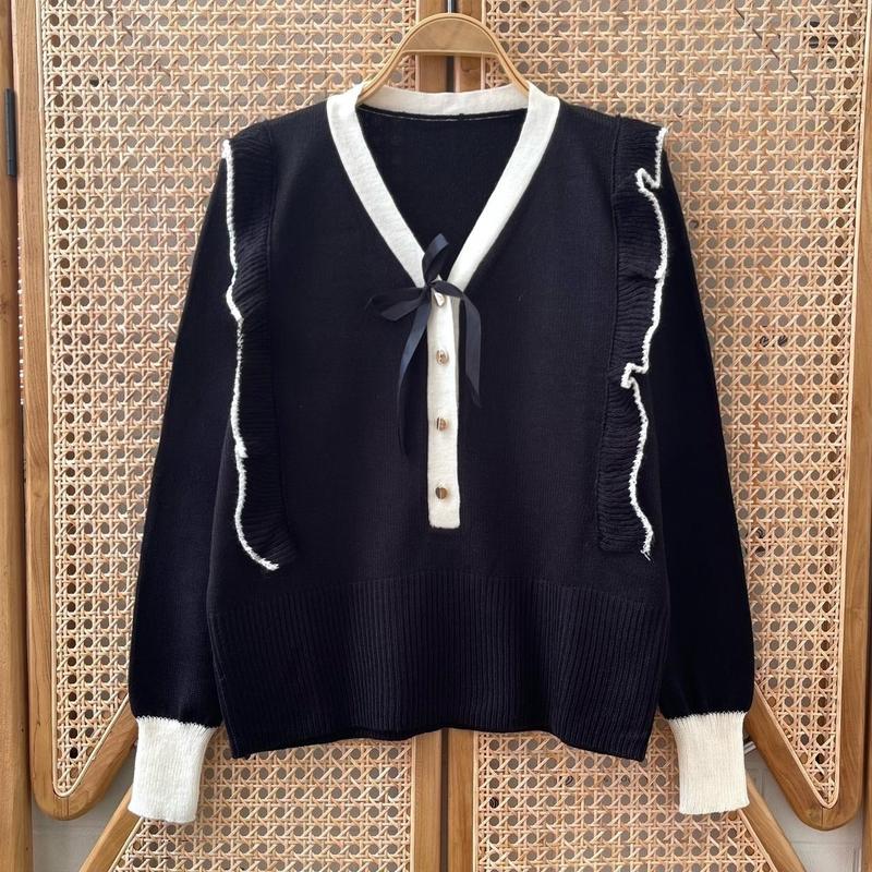 Yure Ruffle Blouse - Atasan Blouse Wanita Rajut Korean Style 2
