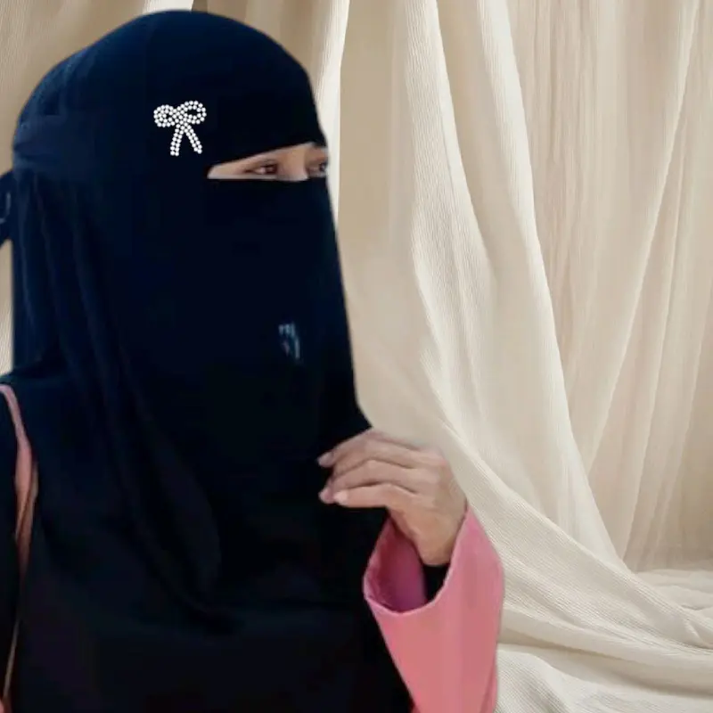 cadar niqab bandan pita cadar bandana cadar motif Muslim Jilbab Wanita Kerudung 0