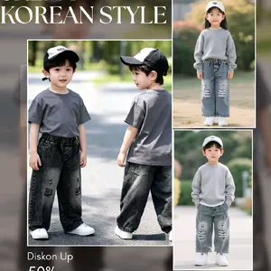 CELANA BAGGY JINS SKENA GOMBRONG 2 SAMPAI 8TAHUN// SKENA JINS SOBEK UNISEX Anak