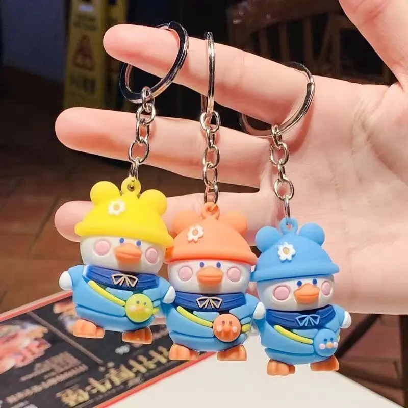 Móc Chìa Khóa Vịt Ba Lô, Thiết Kế Sáng Tạo Và Dễ Thương, Thích Hợp Cho Các Sự Kiện Trung Tâm Mua Sắm, Túi Quà Tặng Nhỏ Thích Hợp Cho Ô Tô 0