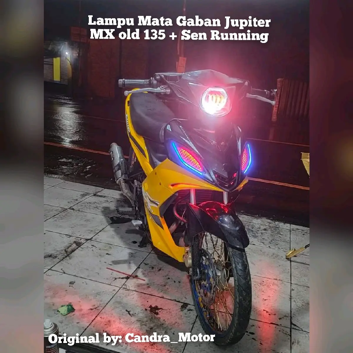 Lampu Mata Gaban Motor Jupiter Mx Old 135 + Sen Running (Bonus Flasher)
