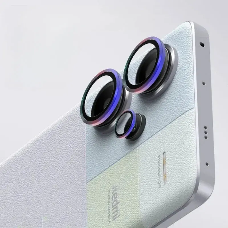 Bảo vệ vòng kim loại cho Xiaomi Redmi Note 13 Pro + 13Pro ProPlus, 4G, 5G, Eagle Eye,  Ốp camera Màng Bảo Vệ Ống Kính HD, kính cường lực cong trong suốt, nắp lưng màn hình Phụ Kiện Phone 2