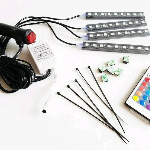Lampu led kolong dashboard mobil rgb remot lampu led kolong mobil rgb 3